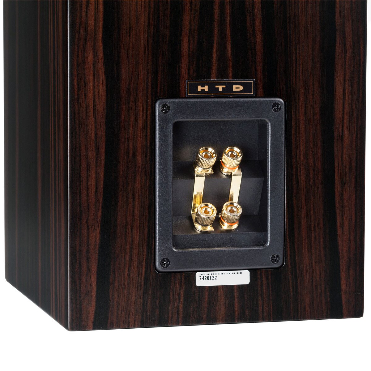 Level Three Bookshelf Speaker - Macassar Ebony - Back Cable Terminals